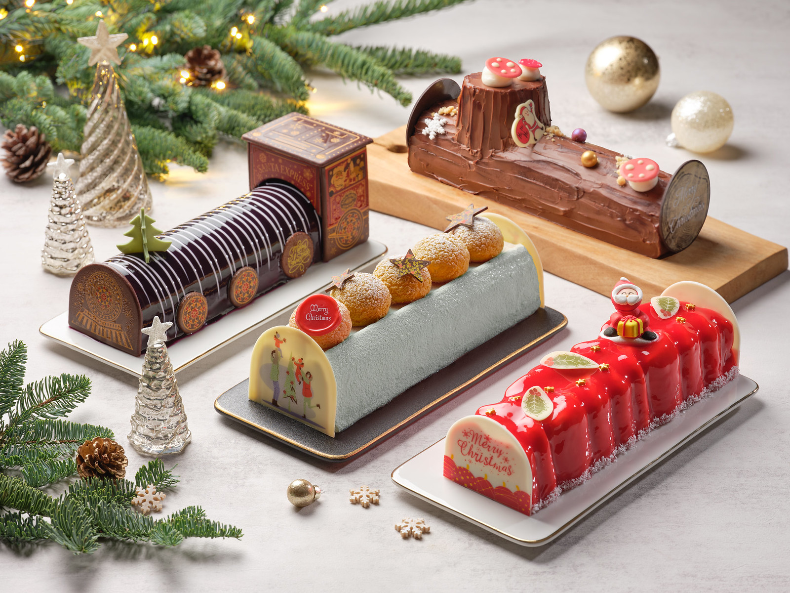 Singapore Marriott Tang Plaza Hotel - Alluring Yule Log Cakes for Takeaway